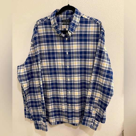 Ralph Lauren Other - Ralph Lauren Men's XXL Blue and Yellow Plaid Button Down Shirt